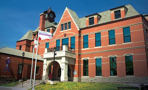 A historic red-brick building in Summerside